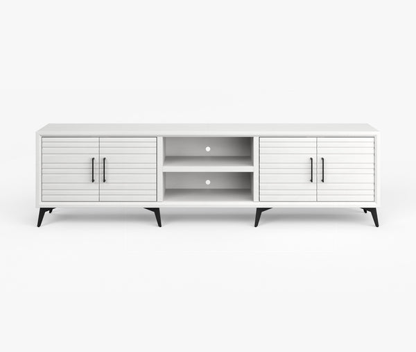 Malibu 95-inch TV Stand White - Modern